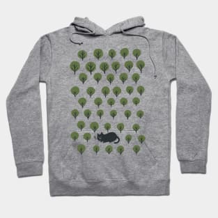 lazy cat nap forest Hoodie